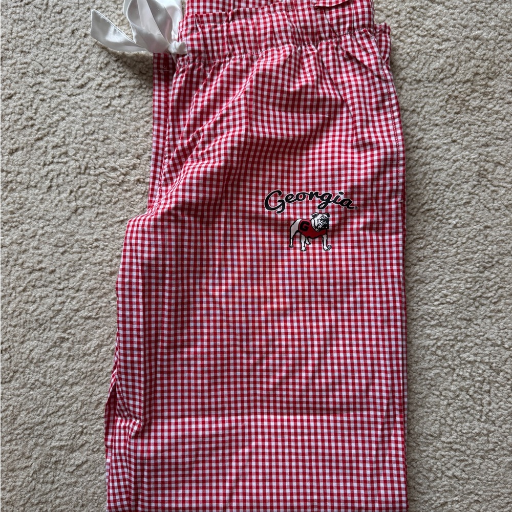Red Gingham University of Georgia Pajama Pants
